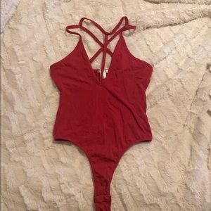 Red bodysuit